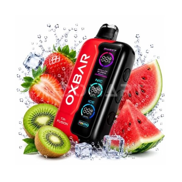 پادیکبار مصرف اوکس بار توت فرنگی کیوی هندوانه 45000 پاف /  OXBAR TRI-FUSION 45000 PUFFS STRAWBERRY KIWI WATERMELON