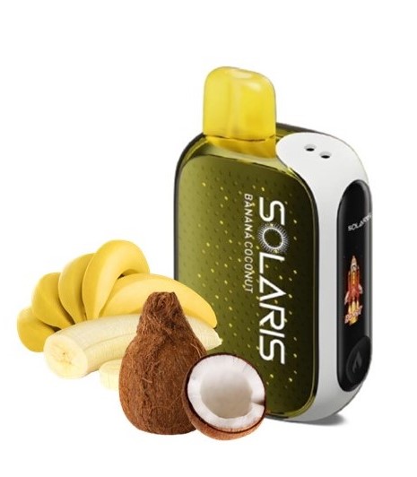 پاد یکبار مصرف  سولاریس موز نارگیل 25000 پاف / SOLARIS 25000 PUFFS BANANA COCONUT