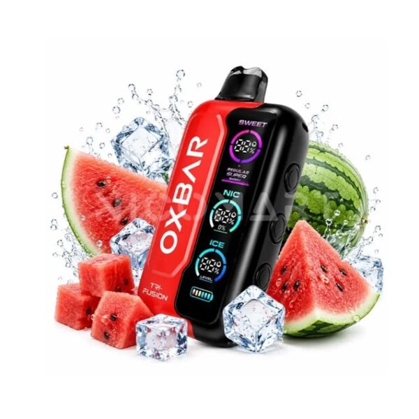 پادیکبار مصرف اوکس بار هندوانه یخ 45000 پاف /  OXBAR TRI-FUSION 45000 PUFFS WATERMELON ICE