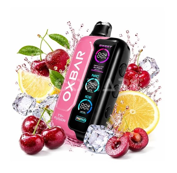پادیکبار مصرف اوکس بار آلبالو لیموناد 45000 پاف /  OXBAR TRI-FUSION 45000 PUFFS CHERRY LEMONADE
