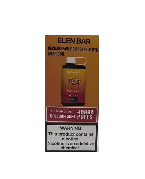 پاد یکبار مصرف الن بار 40000 پاف آدامس پاستیلی / ELEN BAR 40000 Puffs BALLOON GUM