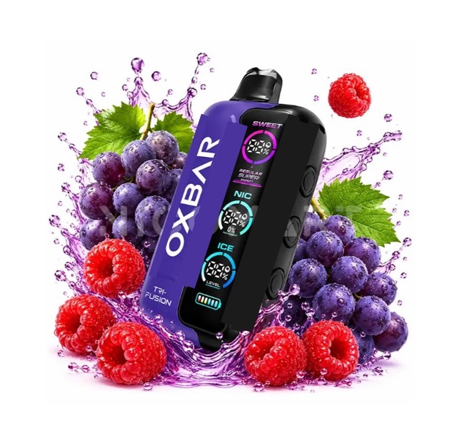 ویپ شهاب پادیکبار مصرف اوکس بار پشن فروت تمشک انگور 45000 پاف / TUGBOAT TRI-FUSION 45000 PUFFS PASSION FRUT RASPBERRY GRAPE