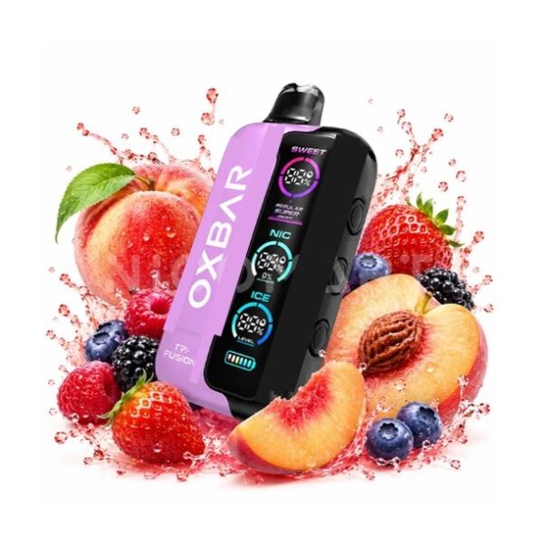 پادیکبار مصرف اوکس بار هلو میکس بری 45000 پاف / TUGBOAT TRI-FUSION 45000 PUFFS PEACH BERRIES