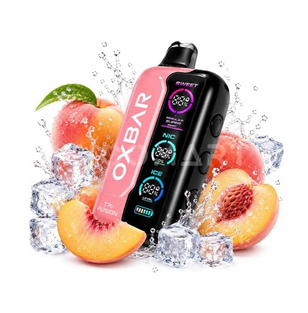 ویپ شهاب پادیکبار مصرف اوکس بار هلو یخ 45000 پاف / TUGBOAT TRI-FUSION 45000 PUFFS JUICY PEACH