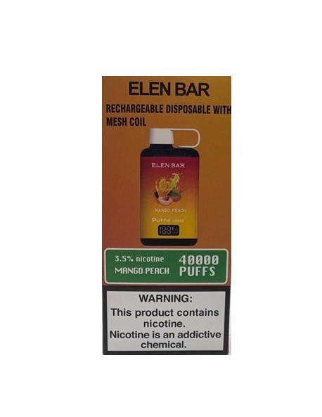 پاد یکبار مصرف الن بار 40000 پاف انبه هلو /  ELEN BAR 40000 Puffs Mango Peach