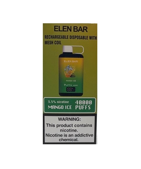 پاد یکبارمصرف الن بار 40000 پاف انبه یخ / ELEN BAR 60000 Puffs Mango ICE