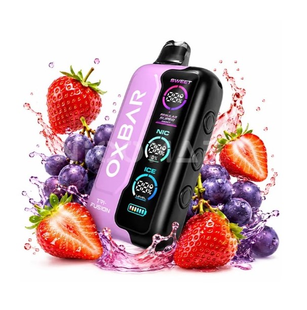 ویپ شهاب پادیکبار مصرف اوکس بار توت فرنگی انگور 45000 پاف / OXBAR TRI-FUSION 45000 PUFFS STRAWBERRY GRAPE